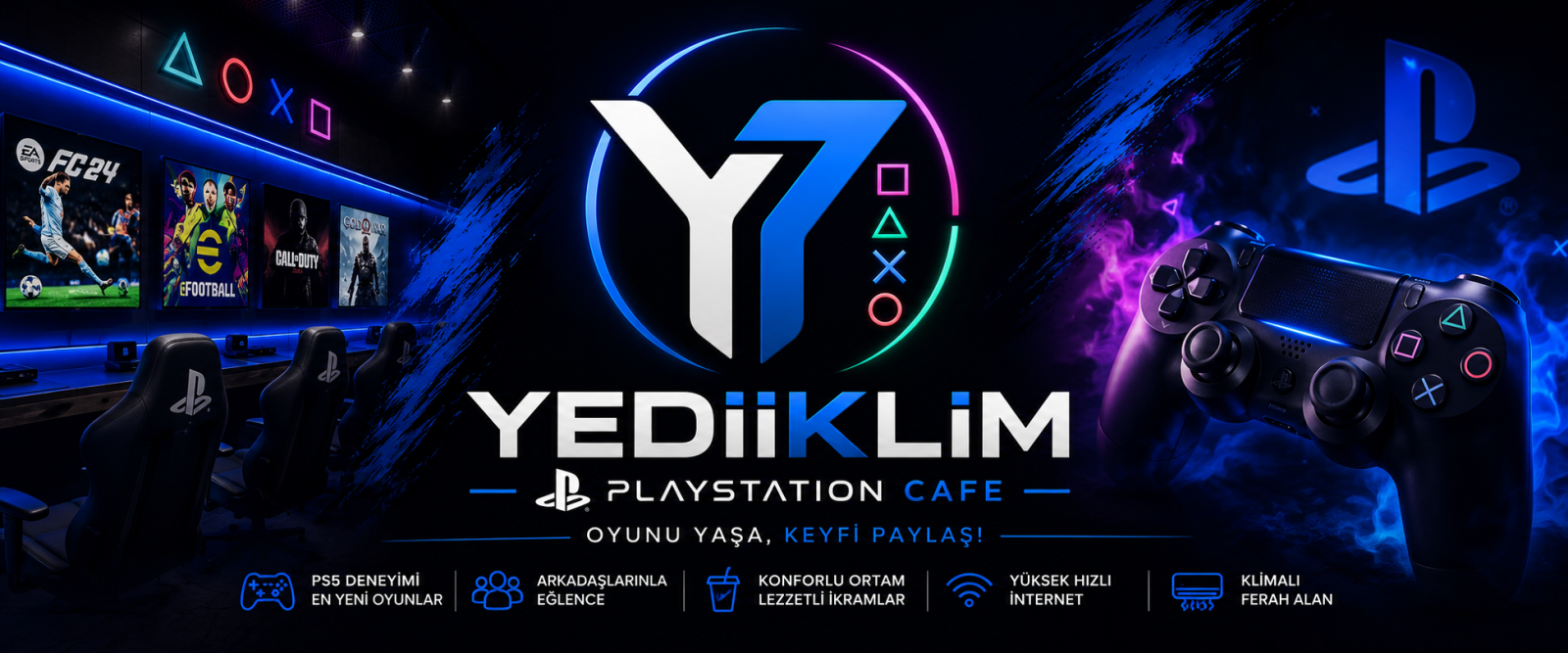 YEDİİKLİM PLAYSTATİON CAFE — kapak görseli