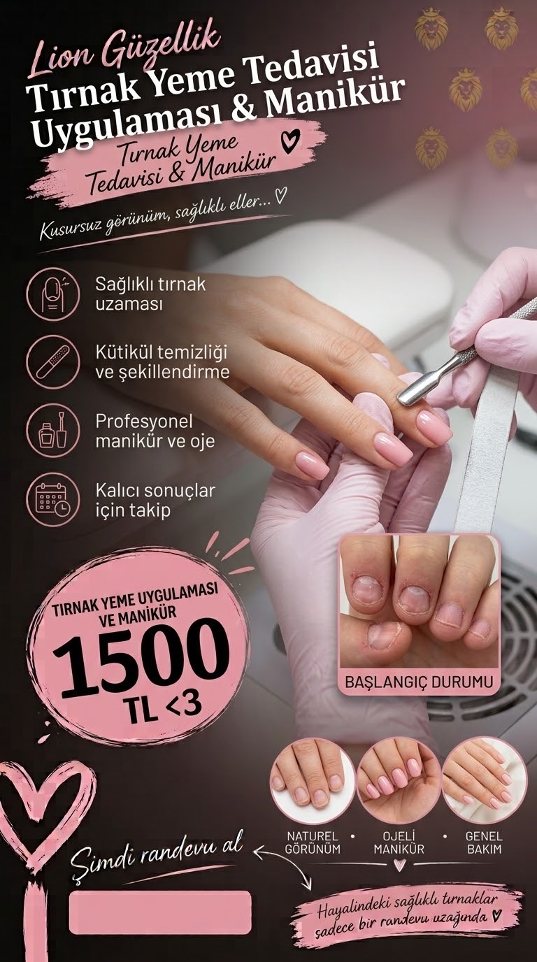 KADIN MANİKÜR TIRNAK YEME UYGULAMASI BAKIM