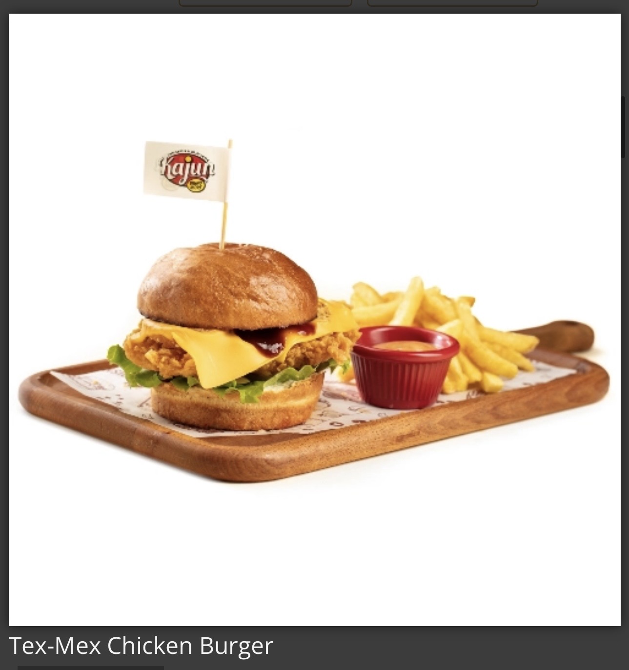 Tex Mex Chicken Burger
