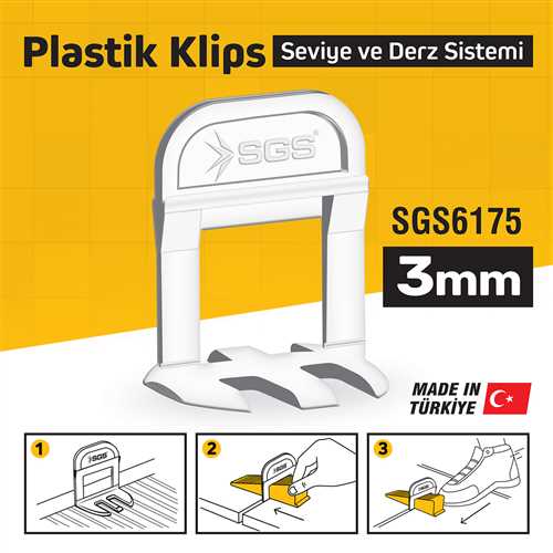 3 MM DERZ SEVİYE TESPİT KLİPSİ (PK/100 ADET)