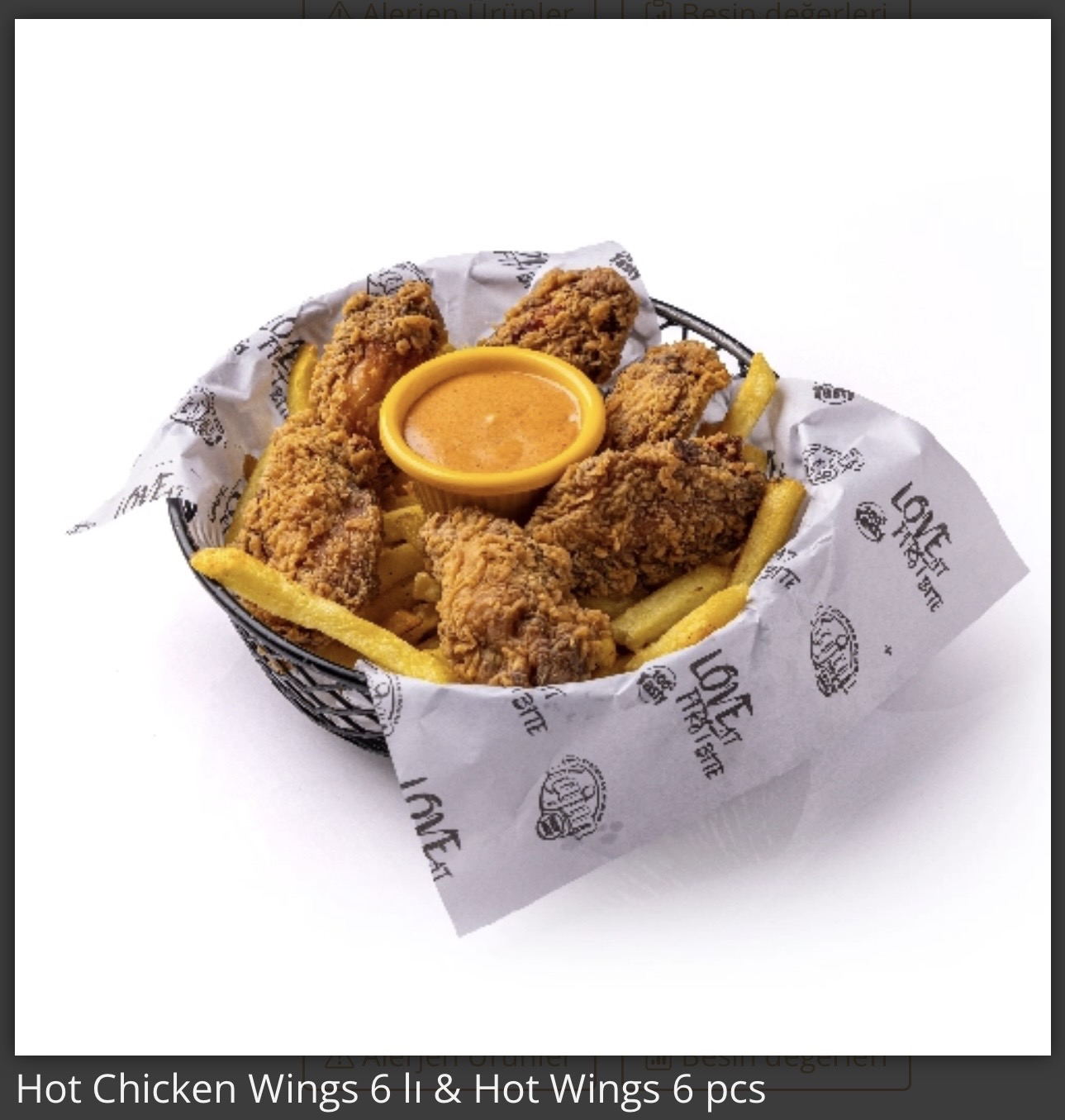 Hot Chicken Wings 6 lı