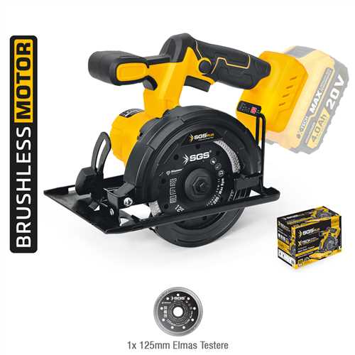 AKÜLÜ GRANİT&MERMER KESME MAKİNESİ 125 MM (KÖMÜRSÜZ MOTOR) (SOLO MAKİNA)
