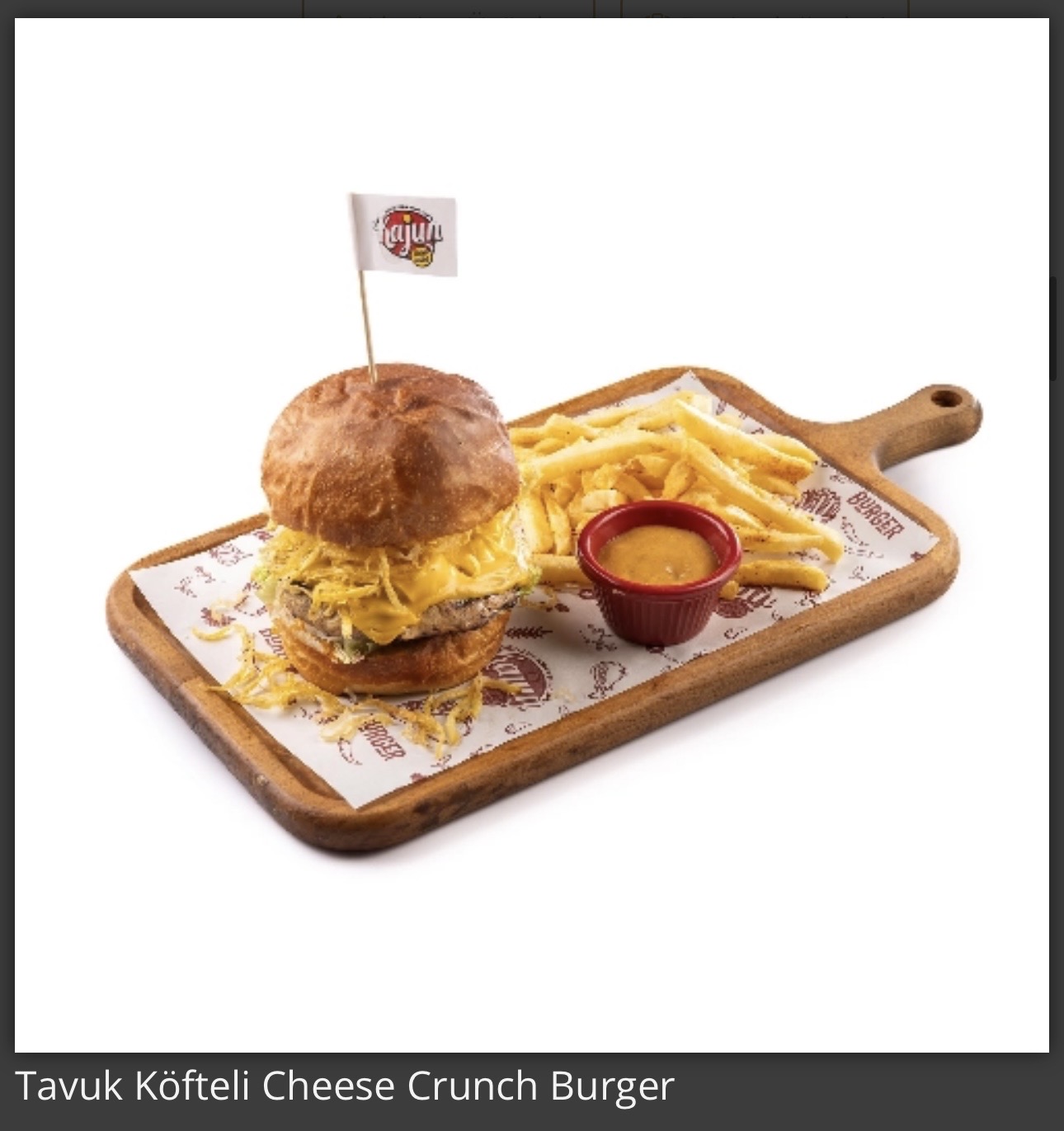 Tavuk Köfteli Cheese Crunch Burger