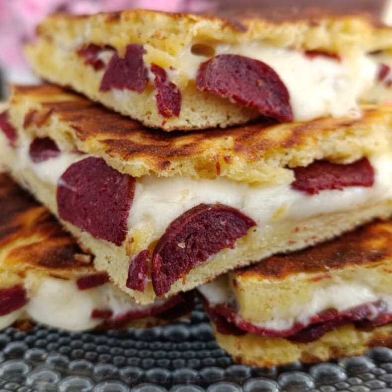 Karışık Bazlama Tost ( Yarım ) (Double ölçü)