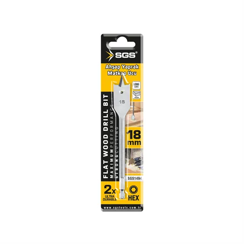 AHŞAP YAPRAK MATKAP UCU 18x152 mm