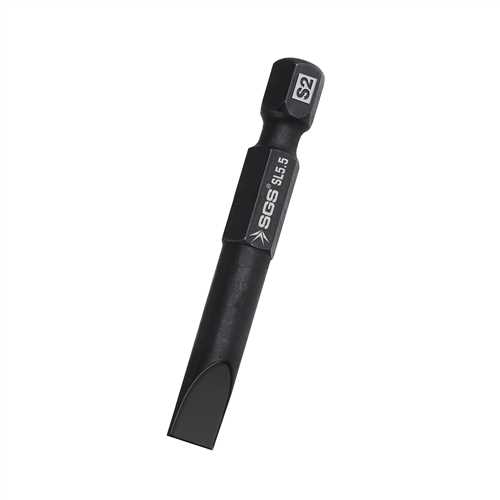 DÜZ UÇLU BİTS S2  SL5,5*25mm Black-Pro Series