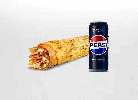 Pepsi Tavuk Döner Medium Dürüm Menü