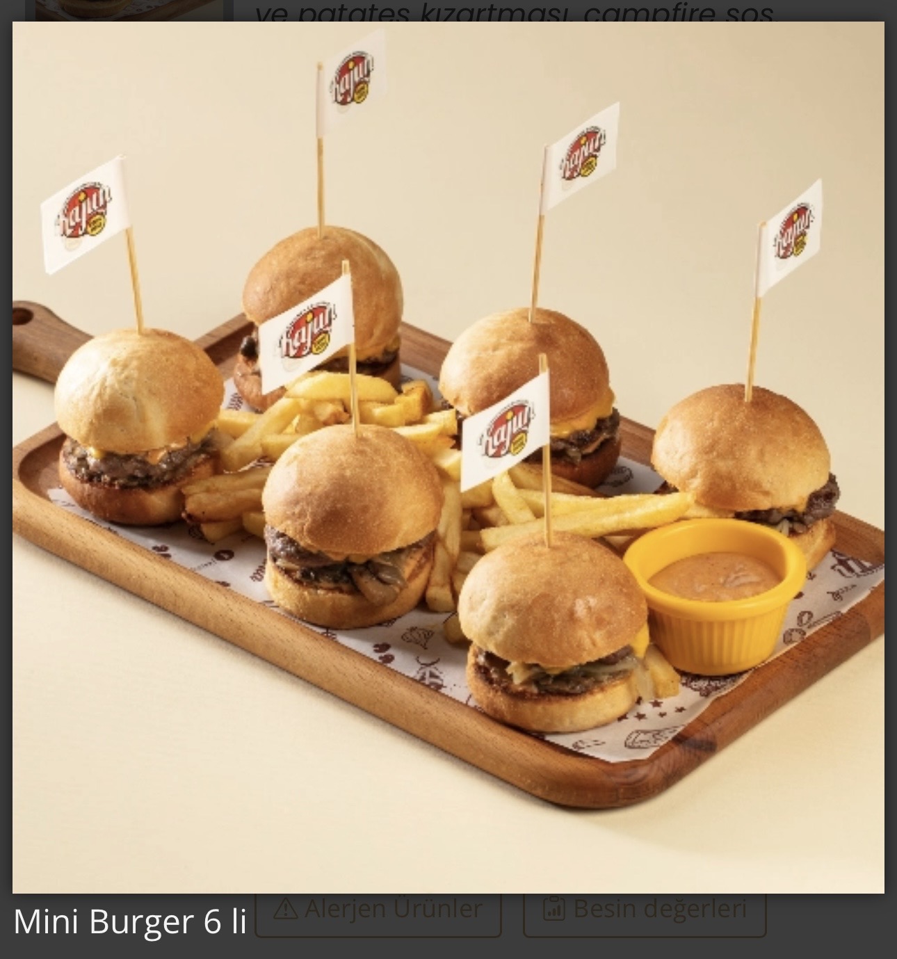 Mini Burger 6 lı
