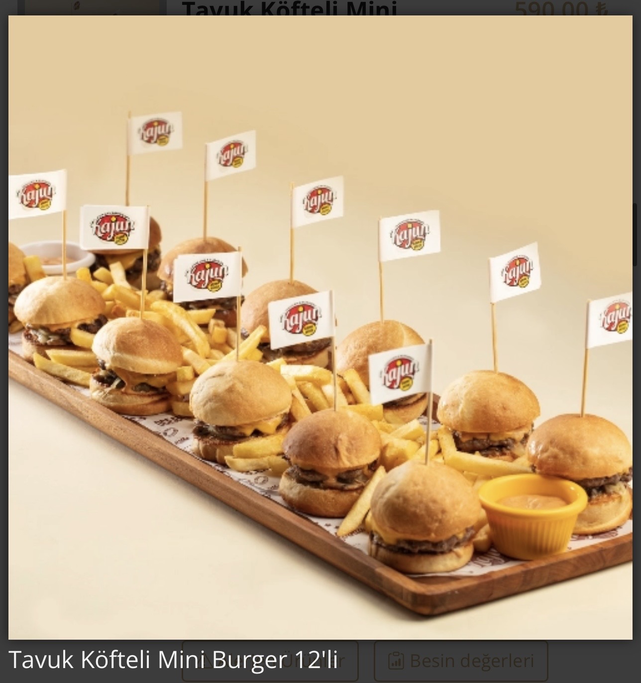 Tavuk Köfteli Mini Burger 12'li
