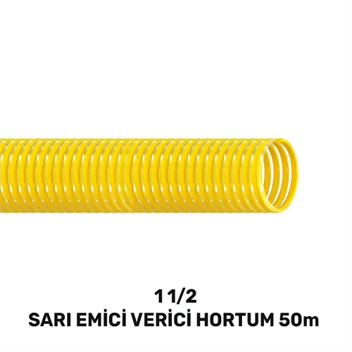 1 1/2 SARI EMİCİ VERİCİ HORTUM 50 MT (440gr/mt)