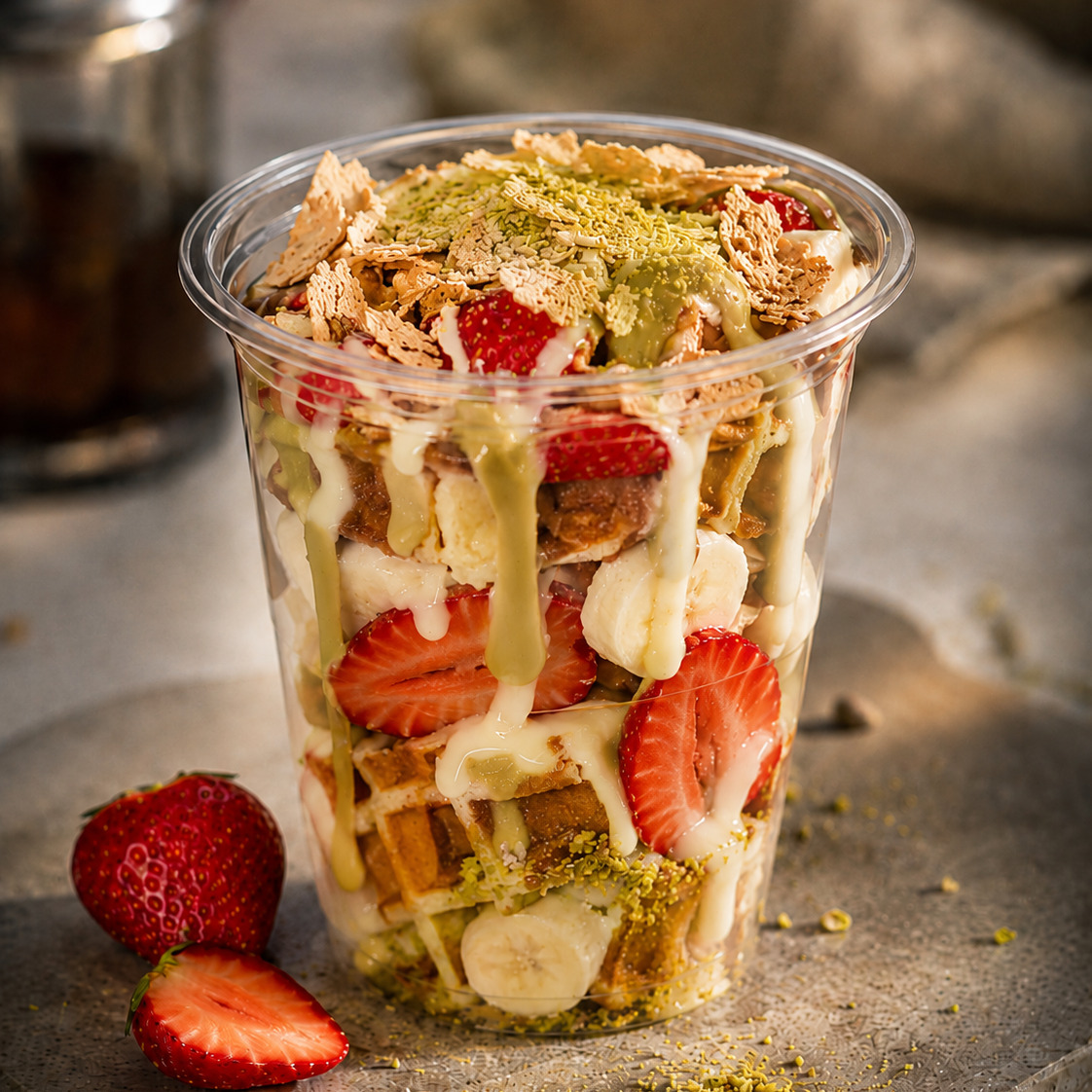 Fıstık Rüyası Bardak Waffle