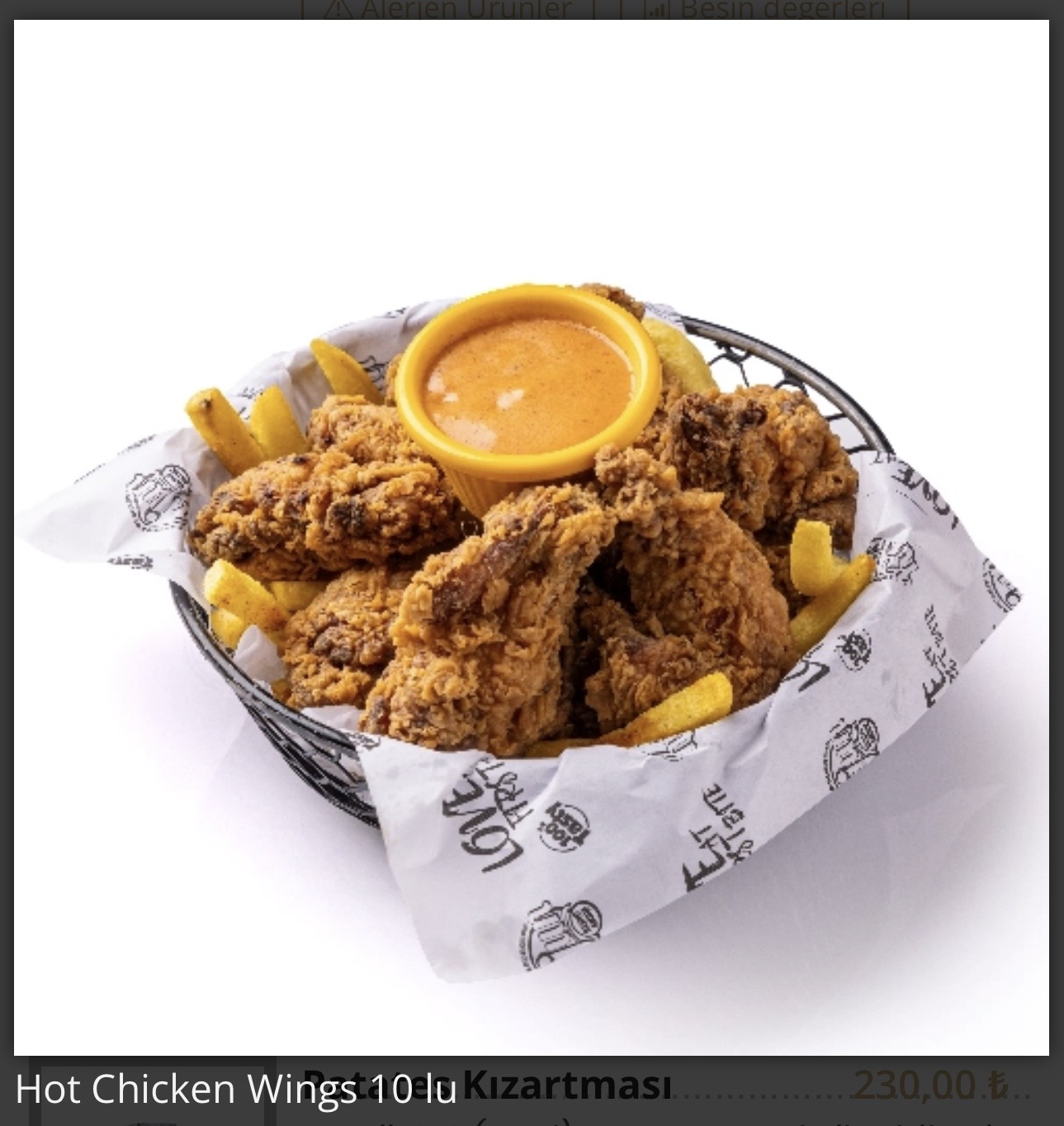 Hot Chicken Wings 10lu