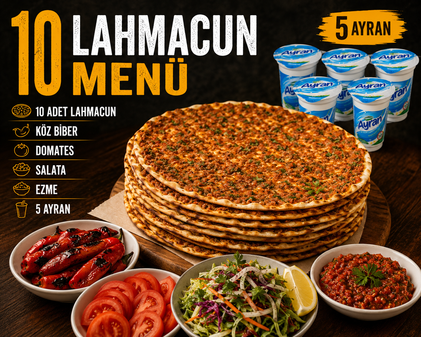 10 LAHMACUN MENÜ