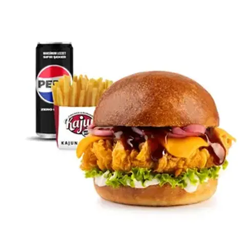 Chicken BBQ Burger Menü
