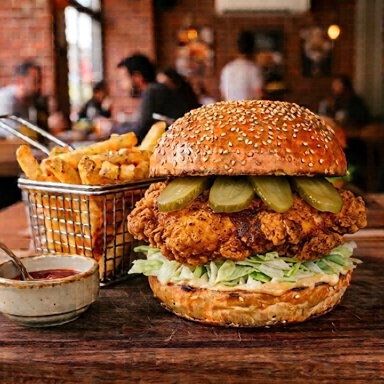 Mozchili Cajun Burger