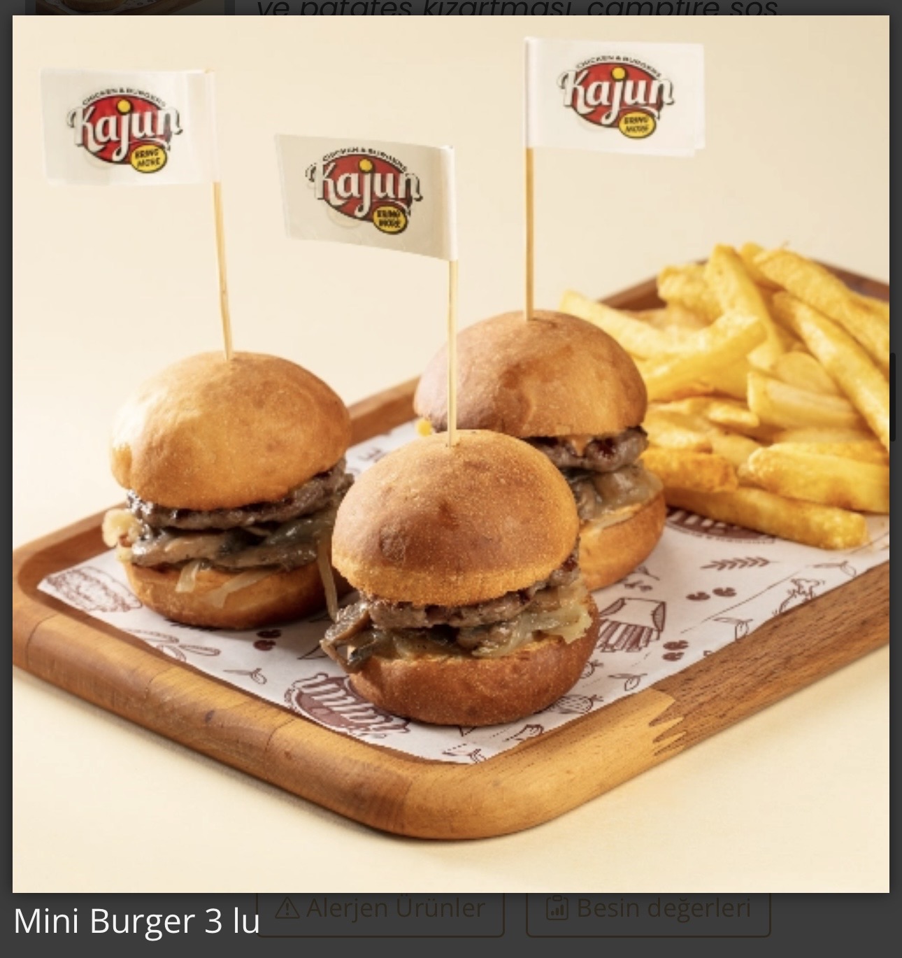Mini Burger 3 lu