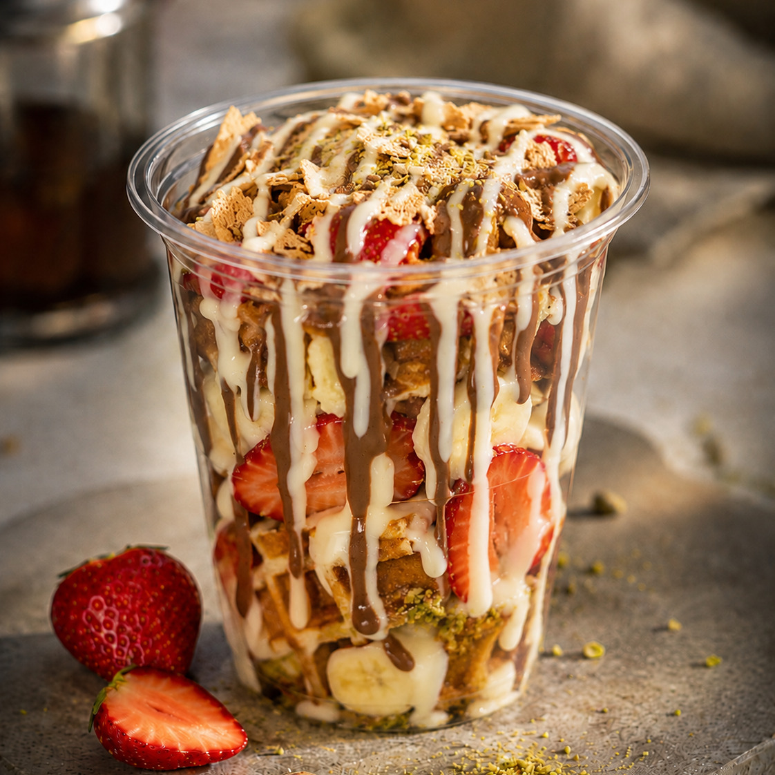 Chocolate Bomb Bardak Waffle