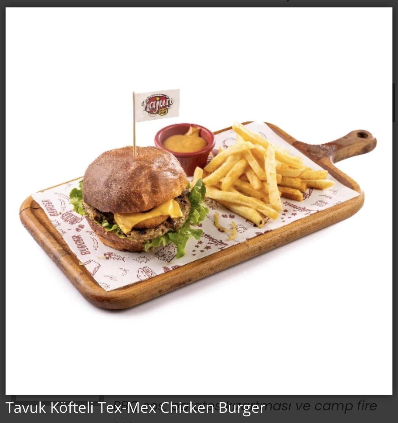 Tavuk Köfteli Tex Mex Chicken Burger