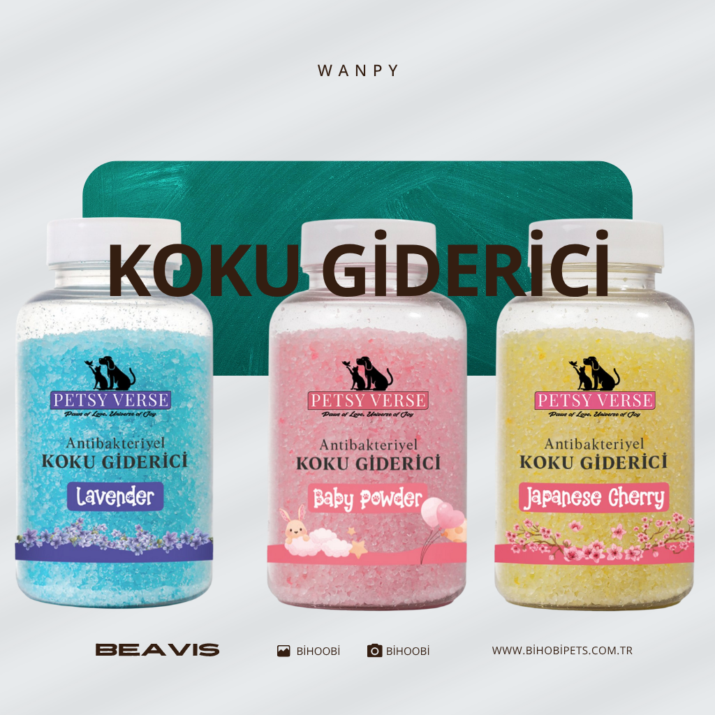 Petsy Verse Antibakteriyel Kedi Kumu Koku Giderici Kristal