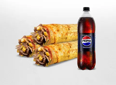 3'lü Et Döner Medium Dürüm Menü