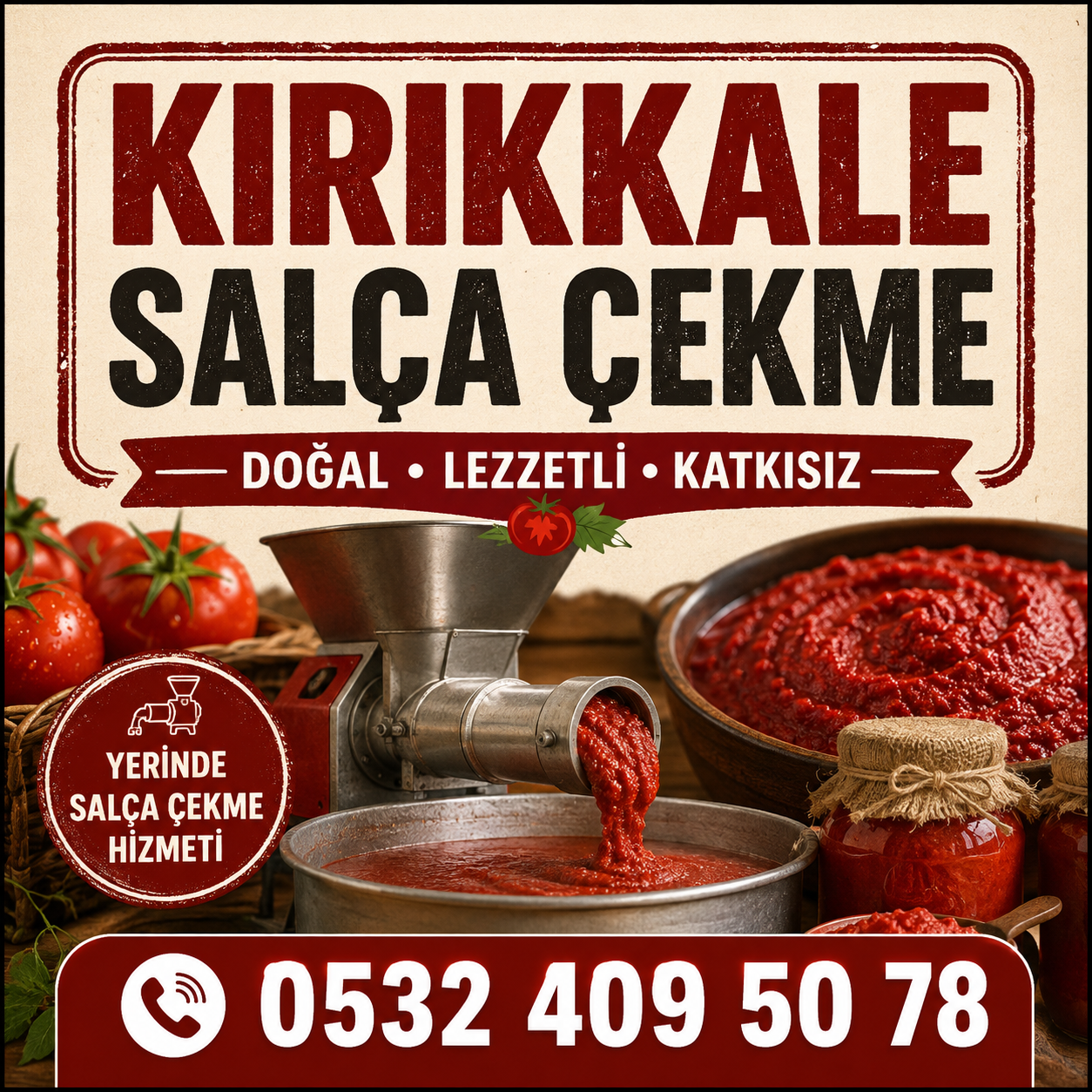 Kırıkkale Makine ile Domates Doğrama Hizmeti