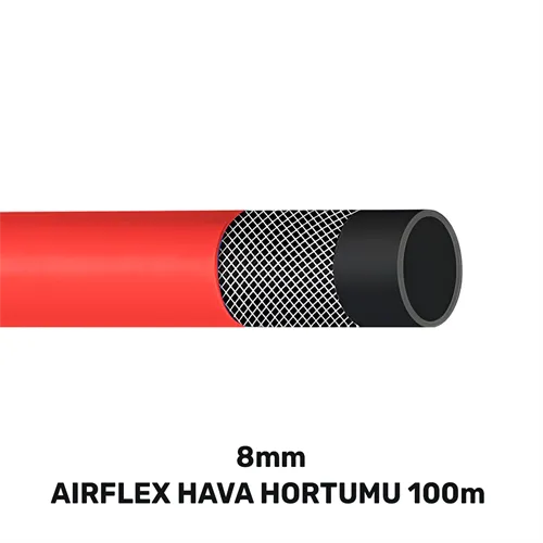 8 MM AIRFLEX HAVA HORTUMU 100 MT KIRMIZI (140gr/mt)