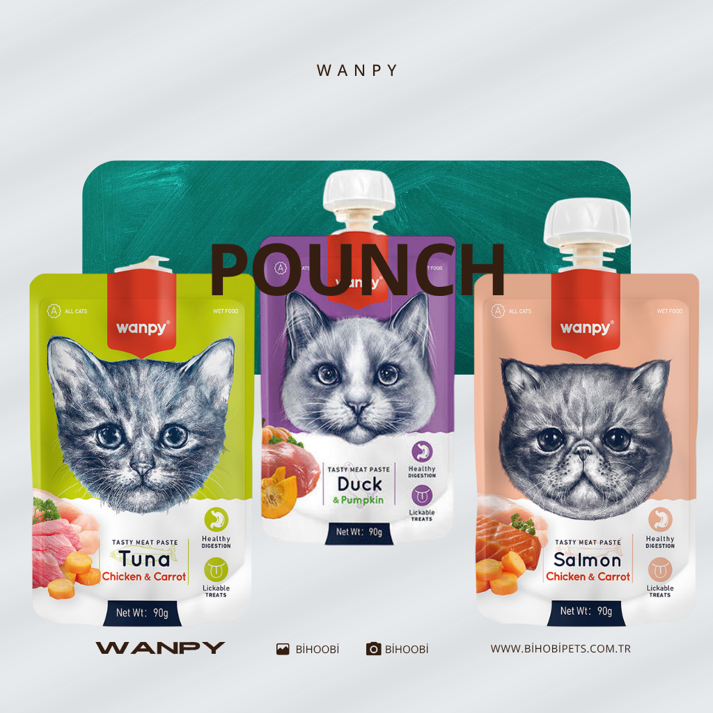 Wanpy Likit Kedi Çorbası ve Et Ezmesi Yaş Mama 90g (3 Farklı Lezzet Seçeneği)