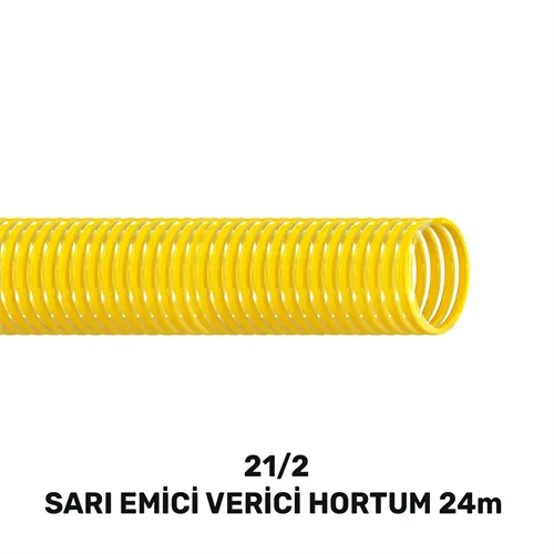 2 1/2 SARI EMİCİ VERİCİ HORTUM 24 MT (1000gr/mt)