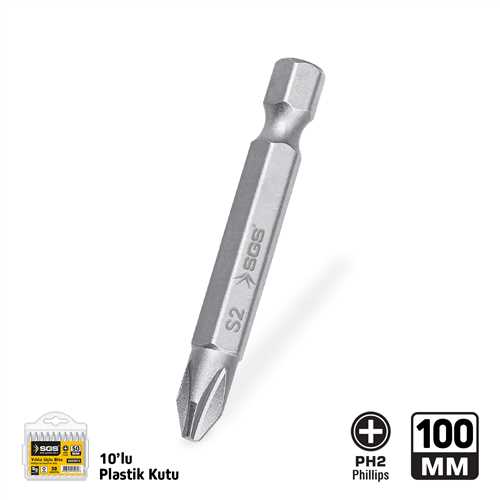 YILDIZ UÇLU BİTS S2 PH2*100mm Sand-Pro Series