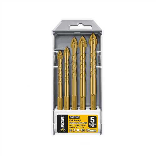 5 PARÇA ÇOK AMAÇLI MATKAP UCU SETİ 6-7-8-10-12 MM