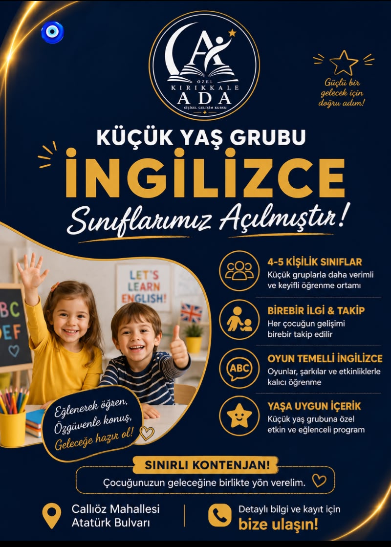 KÜÇÜK yaş ingilizce
