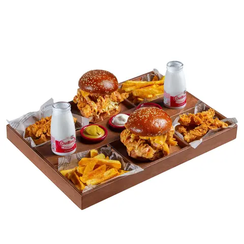 Cajun Burger Combo Menü