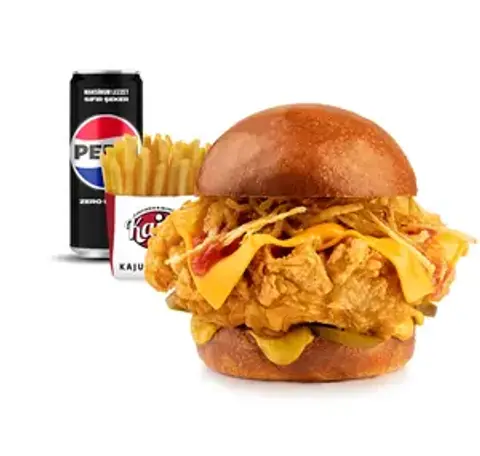 Cheese Crunch Burger Menü