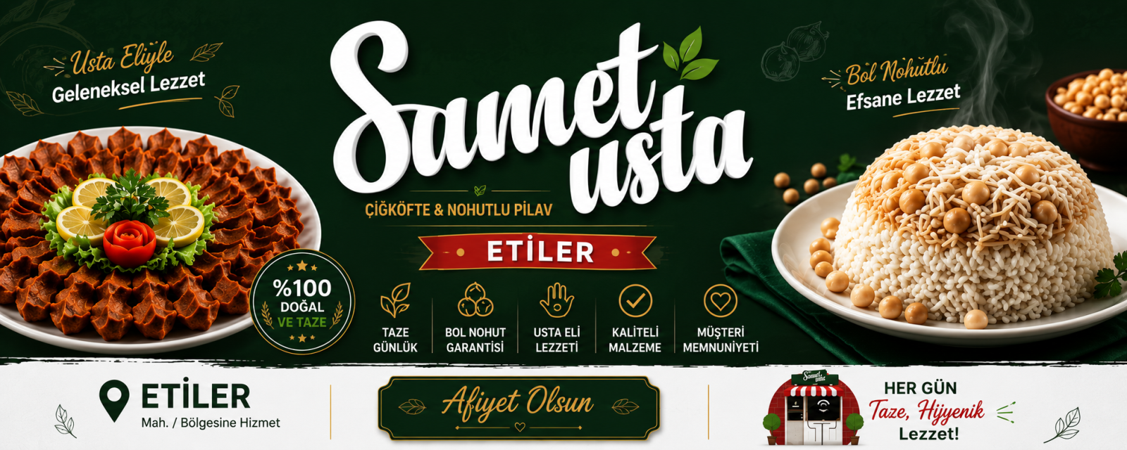 ETİLER ADIYAMANLI SAMET USTA ÇİGKÖFTE & TATLI & NOHUT PİLAV — kapak görseli
